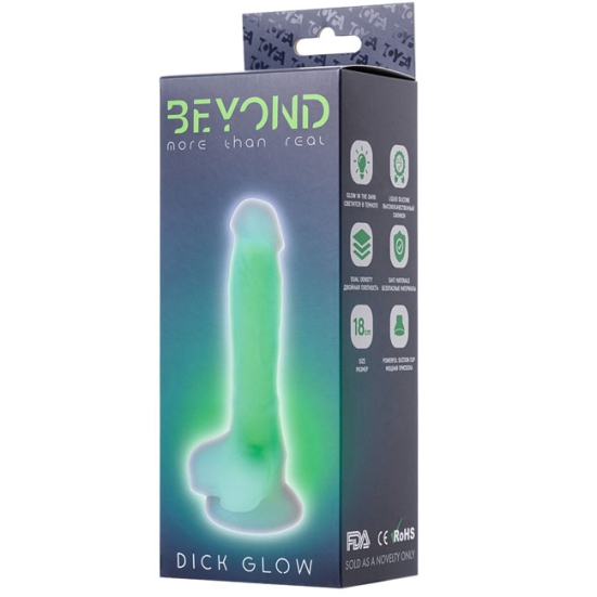 Фаллос Glow Beyond, зеленый