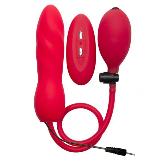 Вибропробка с расширением Inflatable Vibrating Silicone Twist
