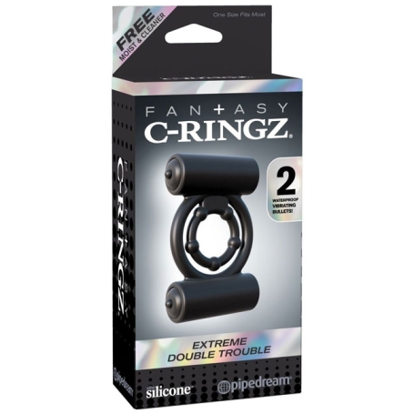 Виброкольцо Extreme Double Trouble