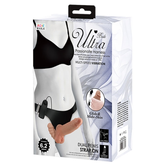 Страпон Ultra Passionate Harness - 2 насадки